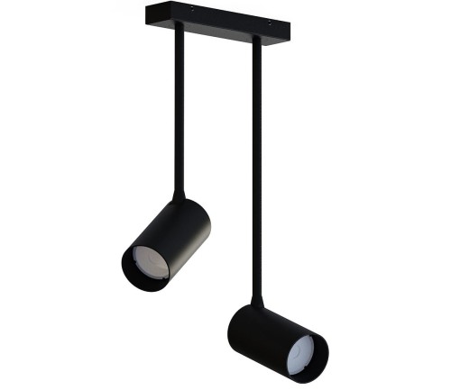 Lampa sufitowa natynkowa Loft MONO LONG II BLACK 7730 NOWODVORSKI Lighting 2xGU10 Spot oświetleniowa zwis Industrialna nowoczesna metal czarna czarny Inspiracje Premium