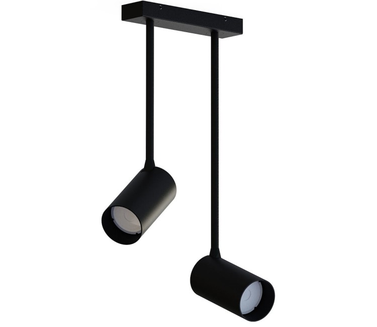 Lampa sufitowa natynkowa Loft MONO LONG II BLACK 7730 NOWODVORSKI Lighting 2xGU10 Spot oświetleniowa zwis Industrialna nowoczesna metal czarna czarny Inspiracje Premium