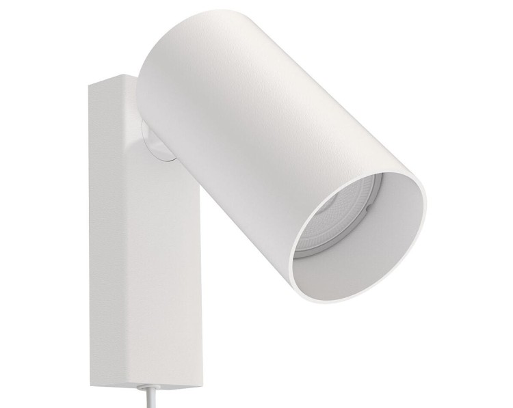 Lampa ścienna z przewodem Kinkiet Industrialny Loft MONO I WHITE 7787 NOWODVORSKI Lighting nowoczesna oprawa oświetleniowa punktowa lampa z wyłącznikiem biały biała metal pojedynczy Inspiracje Premium