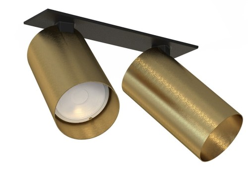 Lampa sufitowa listwa szyna podtynkowa 17 cm MONO SURFACE II SOLID BRASS 7745 NOWODVORSKI Lighting 2x GU10 Spot oświetleniowa nowoczesna sufitowa mosiądz metal złoty czarny złota nawierzchniowa jak szynoprzewód do regipsu Inspiracje Premium