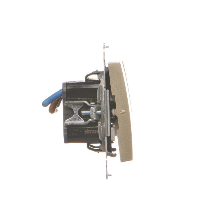 Łącznik dwubiegunowy podwójny Simon 54 DW22A.01/44 Kontakt-Simon złoty mat, metalizowany