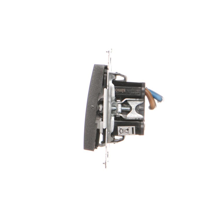 Łącznik dwubiegunowy podwójny Simon 54 DW22A.01/48 Kontakt-Simon antracyt, metalizowany