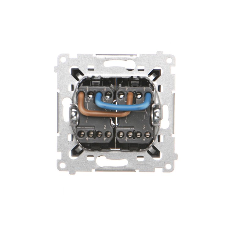 Łącznik dwubiegunowy podwójny Simon 54 DW22A.01/48 Kontakt-Simon antracyt, metalizowany