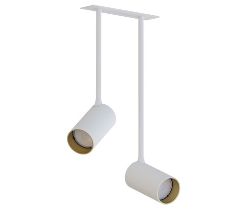 Lampa sufitowa listwa szyna podtynkowa 17cm MONO SURFACE LONG II WHITE/GOLD 7678 NOWODVORSKI Lighting 2x GU10 Spot oświetleniowa nowoczesna sufitowa zwis metal biało-złota biała nawierzchniowa jak szynoprzewód do regipsu Inspiracje Premium