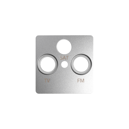 Pokrywa do gniazda antenowego R-TV-SAT Simon 82 82037-93 Kontakt-Simon aluminium zimne