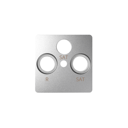 Pokrywa do gniazda antenowego SAT-SAT-RTV Simon 82 82038-93 Kontakt-Simon aluminium zimne