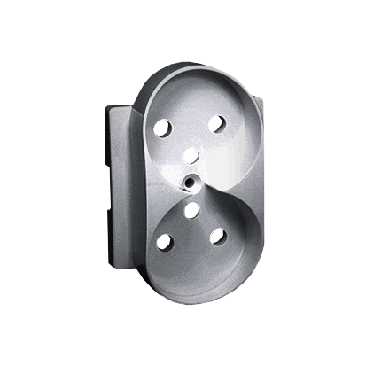 Pokrywa do gniazda wtyczkowego podwójnego z uziemieniem Simon 82 82068PDZ-93 Kontakt-Simon aluminium zimne