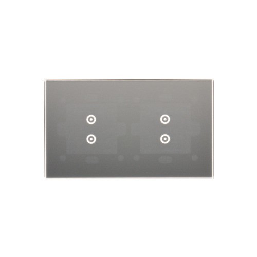 Panel dotykowy 2 moduły Simon 54 Touch DSTR233/71 Kontakt-Simon srebrna mgła