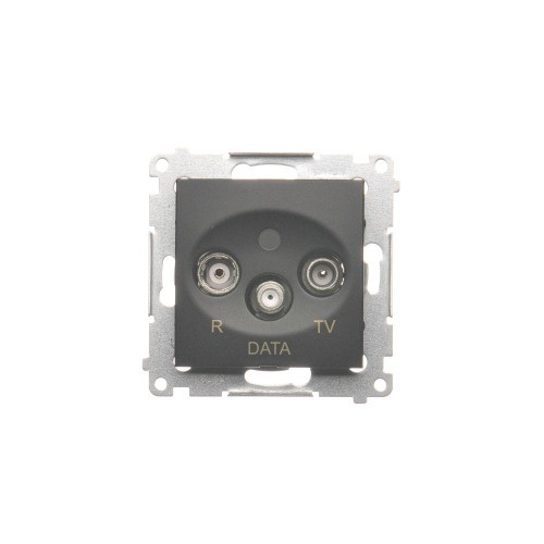 Gniazdo antenowe R-TV-DATA Simon 54 DAD.01/49 Kontakt-Simon czarny mat