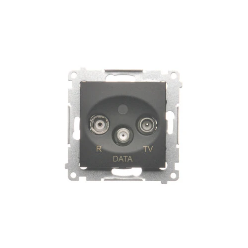 Gniazdo antenowe R-TV-DATA Simon 54 DAD.01/49 Kontakt-Simon czarny mat