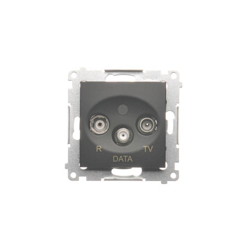 Gniazdo antenowe R-TV-DATA Simon 54 DAD.01/49 Kontakt-Simon czarny mat