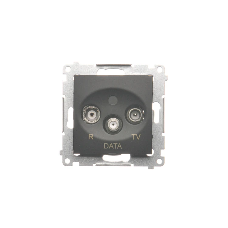 Gniazdo antenowe R-TV-DATA Simon 54 DAD.01/49 Kontakt-Simon czarny mat