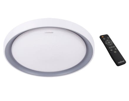 Plafoniera Plafon Łazienkowy ARIEL LED C 48W IP44 04012 Struhm Ideus z Pilotem do łazienki sypialni korytarza jadalni oprawa lampa sufitowa biały srebrny