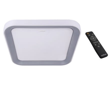 Plafoniera Plafon Łazienkowy ARIEL LED D 48W IP44 04013 Struhm Ideus z Pilotem do łazienki sypialni korytarza jadalni oprawa lampa sufitowa biały srebrny