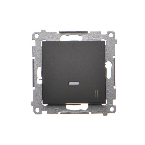 Łącznik krzyżowy z podświetleniem LED Simon 54 DW7L.01/49 Kontakt-Simon czarny mat