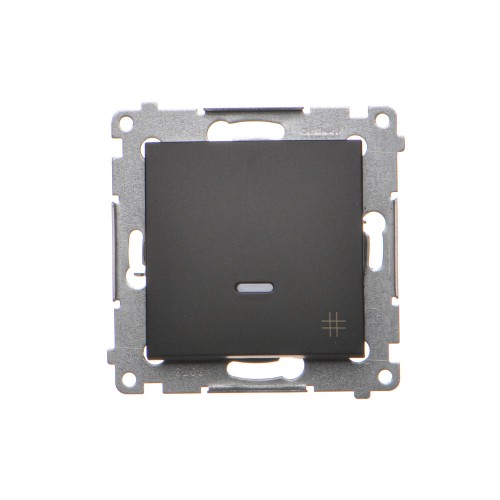 Łącznik krzyżowy z podświetleniem LED Simon 54 DW7L.01/49 Kontakt-Simon czarny mat