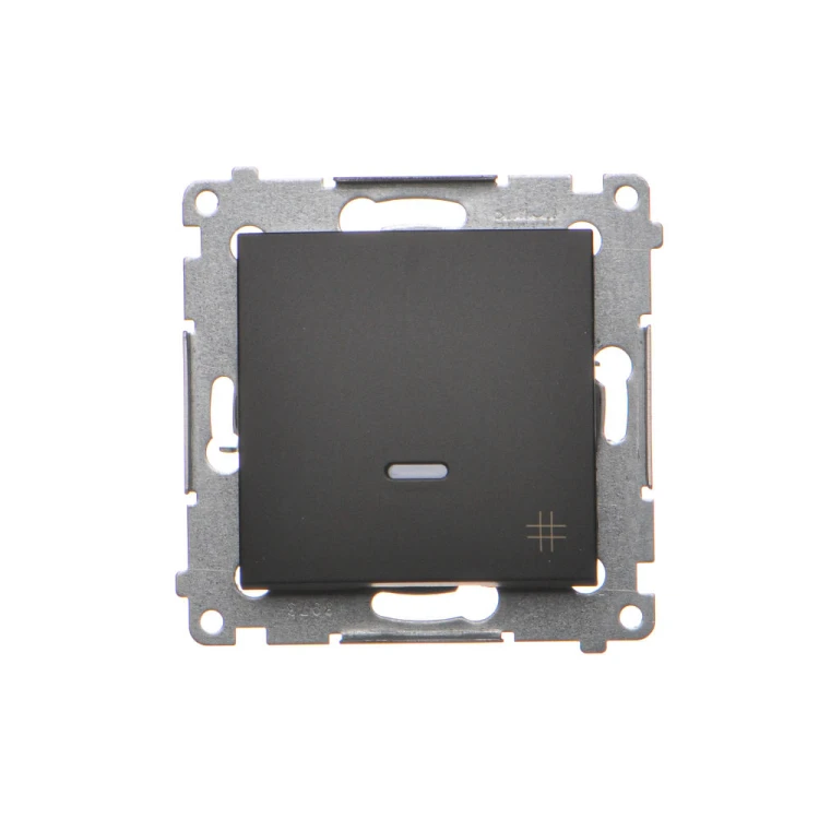 Łącznik krzyżowy z podświetleniem LED Simon 54 DW7L.01/49 Kontakt-Simon czarny mat