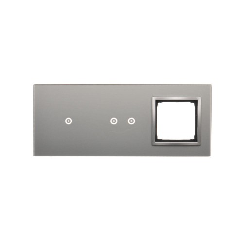 Panel dotykowy 3 moduły Simon 54 Touch DSTR3120/71 Kontakt-Simon srebrna mgła