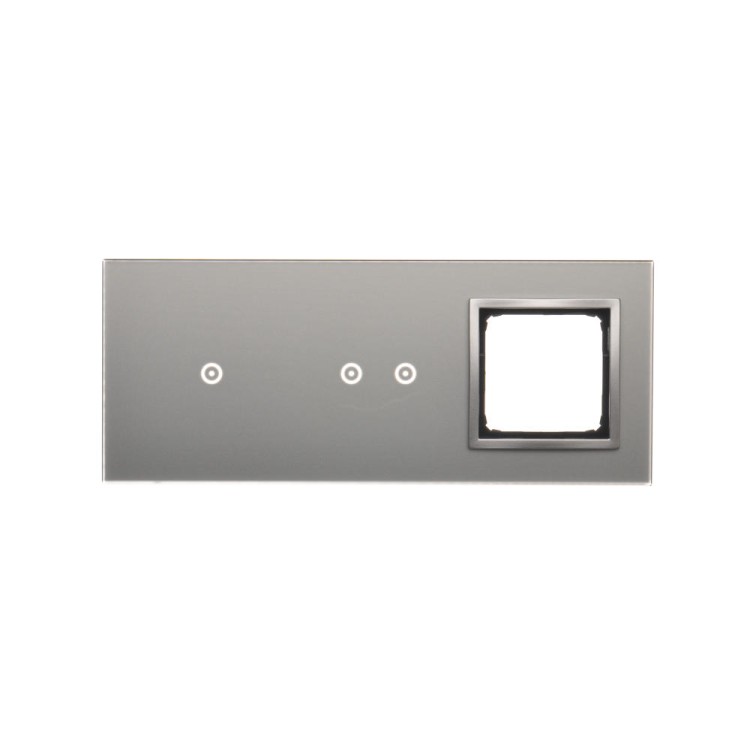 Panel dotykowy 3 moduły Simon 54 Touch DSTR3120/71 Kontakt-Simon srebrna mgła