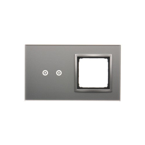 Panel dotykowy 2 moduły Simon 54 Touch DSTR220/71 Kontakt-Simon srebrna mgła