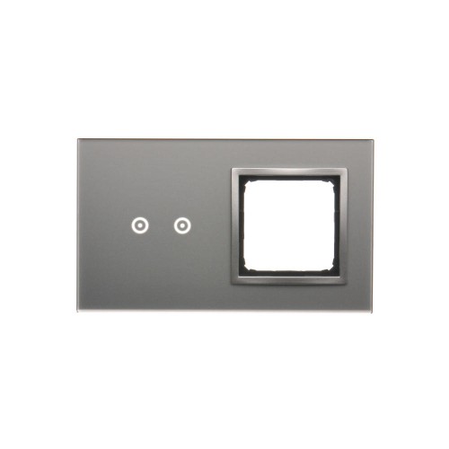 Panel dotykowy 2 moduły Simon 54 Touch DSTR220/71 Kontakt-Simon srebrna mgła