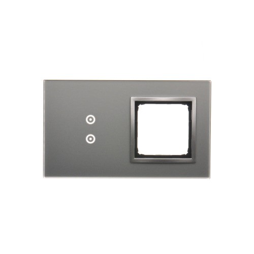 Panel dotykowy 2 moduły Simon 54 Touch DSTR230/71 Kontakt-Simon srebrna mgła