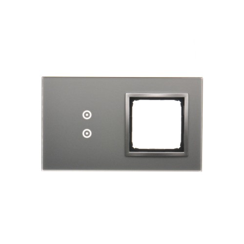 Panel dotykowy 2 moduły Simon 54 Touch DSTR230/71 Kontakt-Simon srebrna mgła