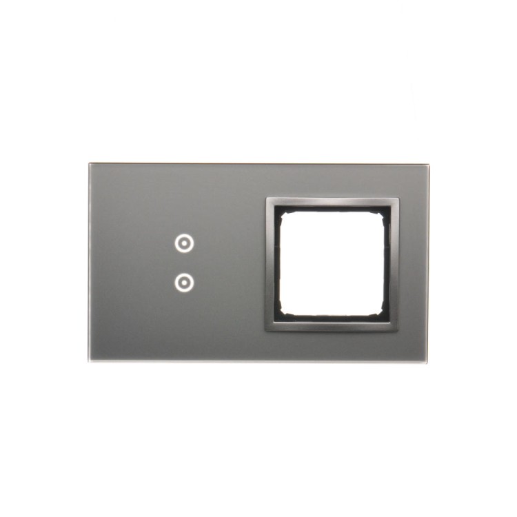 Panel dotykowy 2 moduły Simon 54 Touch DSTR230/71 Kontakt-Simon srebrna mgła
