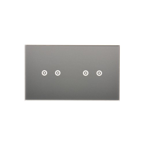 Panel dotykowy 2 moduły Simon 54 Touch DSTR222/71 Kontakt-Simon srebrna mgła