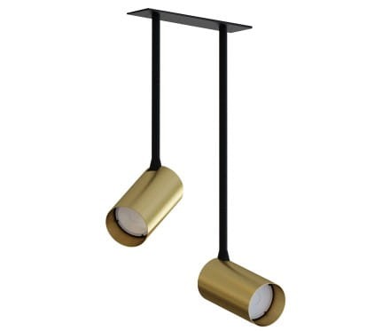 Lampa sufitowa listwa szyna podtynkowa 17cm MONO SURFACE LONG II SOLID BRASS 7743 NOWODVORSKI Lighting 2xGU10 Spot oświetleniowa nowoczesna sufitowa zwis mosiądz metal złoto-czarna złota nawierzchniowa jak szynoprzewód do regipsu Inspiracje Premium