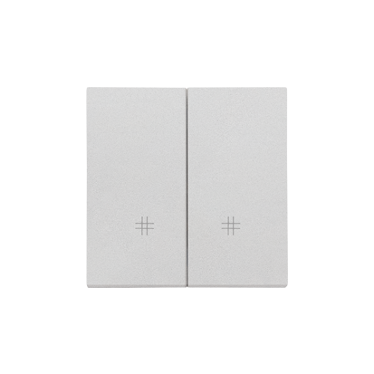 Klawisz podwójny do łączników i przycisków Simon 55 TKW7/2/143 Kontakt-Simon aluminium mat