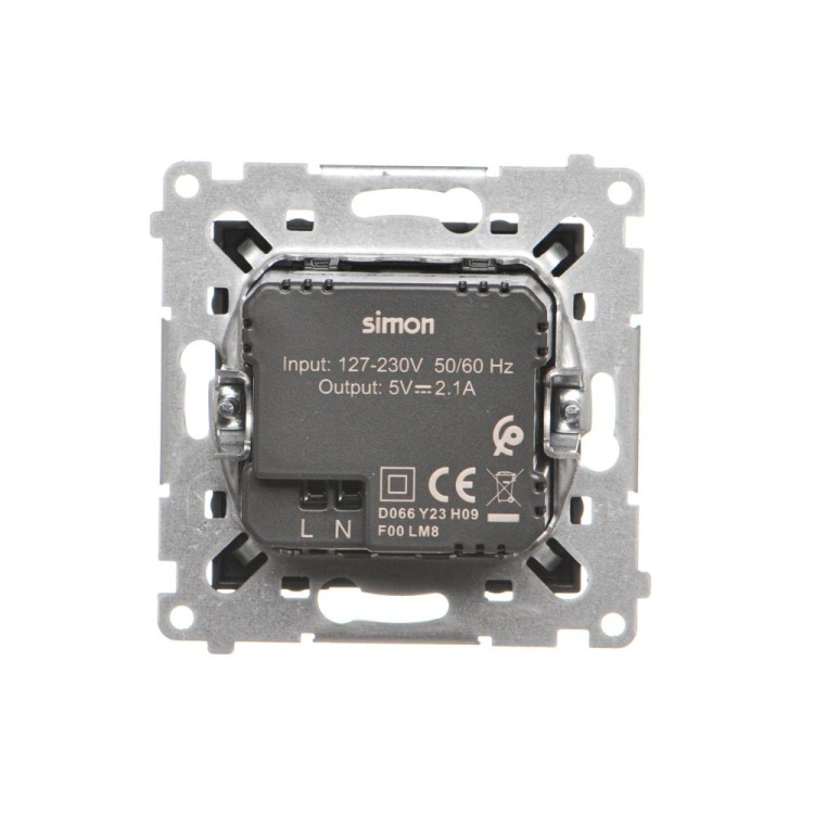 Ładowarka USB podwójna Simon 54 DC2USB.01/49 Kontakt-Simon czarny mat