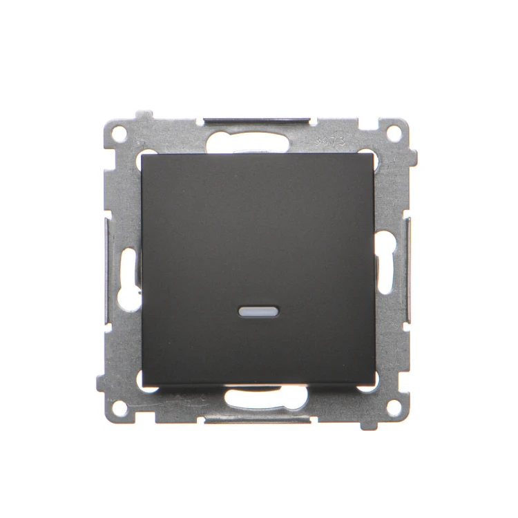 Łącznik jednobiegunowy z podświetleniem LED Simon 54 DW1L.01/49 Kontakt-Simon czarny mat