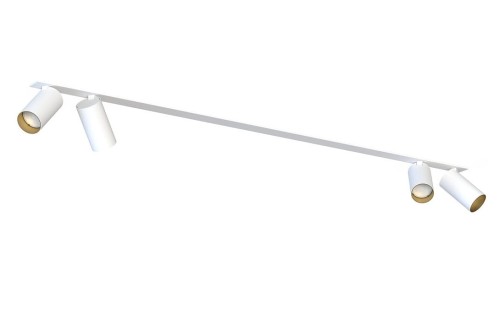 Lampa sufitowa listwa szyna podtynkowa 118cm MONO SURFACE IV WHITE/GOLD 7686 NOWODVORSKI Lighting 4x GU10 Spot oświetleniowa nowoczesna sufitowa ścienna metal biało-złota biała nawierzchniowa jak szynoprzewód do regipsu Inspiracje Premium