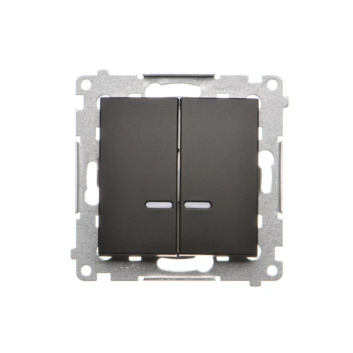 Łącznik świecznikowy z podświetleniem LED do wersji IP44 Simon 54 DW5BL.01/49 Kontakt-Simon czarny mat