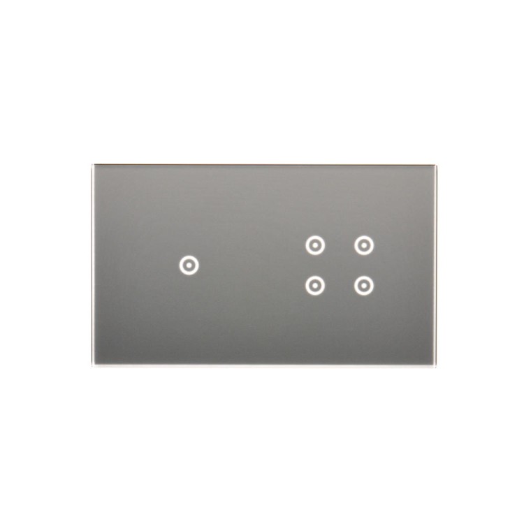 Panel dotykowy 2 moduły Simon 54 Touch DSTR214/71 Kontakt-Simon srebrna mgła