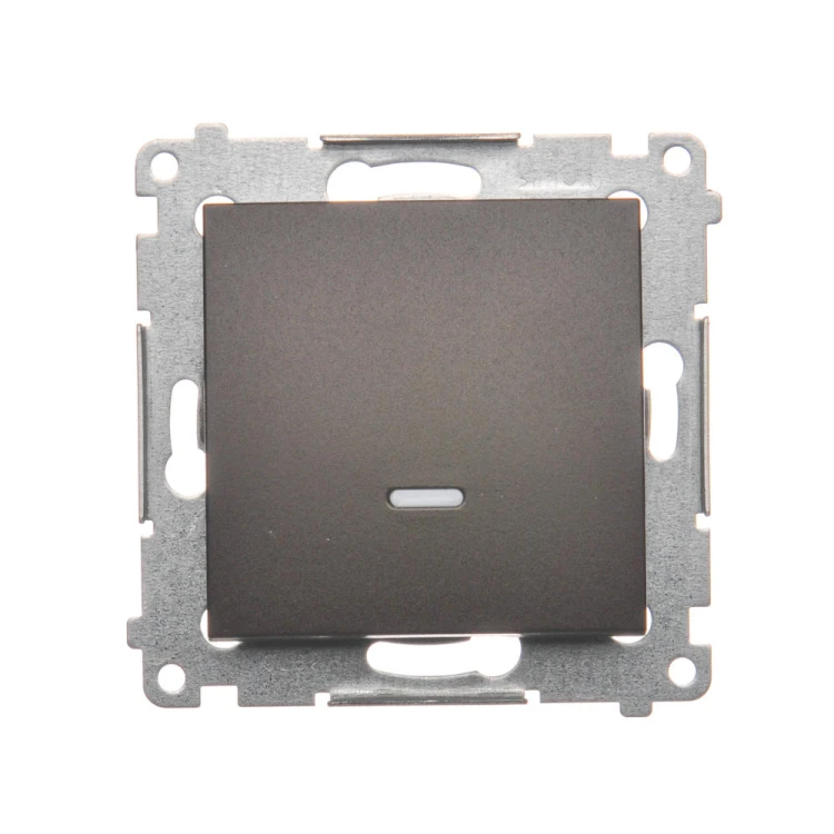 Łącznik jednobiegunowy z podświetleniem LED Simon 54 DW1AL.01/46 Kontakt-Simon brąz mat, metalizowany