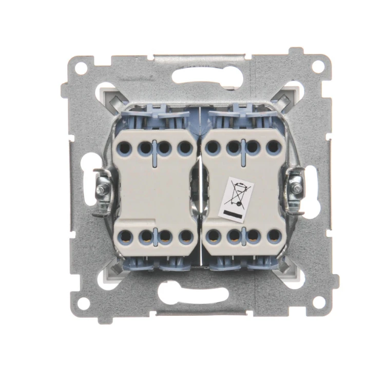 Łącznik krzyżowy podwójny z podświetleniem LED Simon 54 DW7/2L.01/11 Kontakt-Simon biały