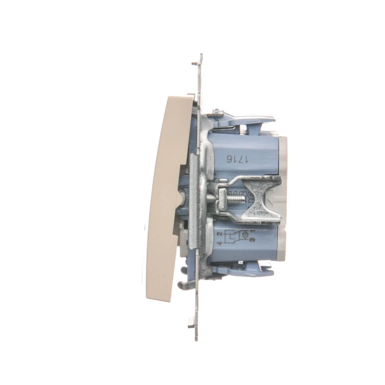 Łącznik krzyżowy podwójny z podświetleniem LED Simon 54 DW7/2L.01/41 Kontakt-Simon kremowy