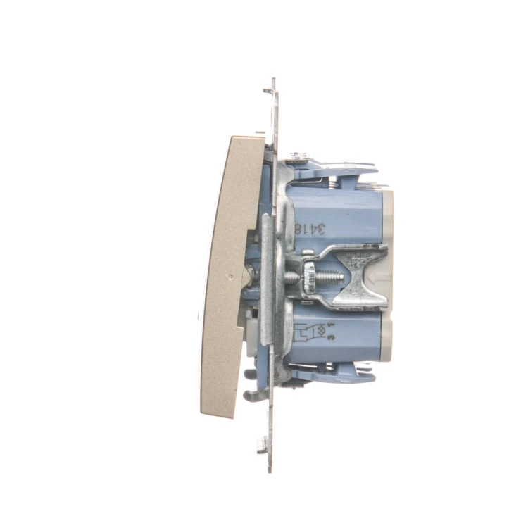 Łącznik krzyżowy podwójny z podświetleniem LED Simon 54 DW7/2L.01/44 Kontakt-Simon złoty mat, metalizowany