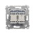 Łącznik krzyżowy podwójny z podświetleniem LED Simon 54 DW7/2L.01/44 Kontakt-Simon złoty mat, metalizowany