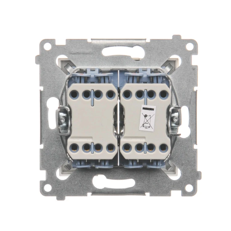 Łącznik krzyżowy podwójny z podświetleniem LED Simon 54 DW7/2L.01/44 Kontakt-Simon złoty mat, metalizowany