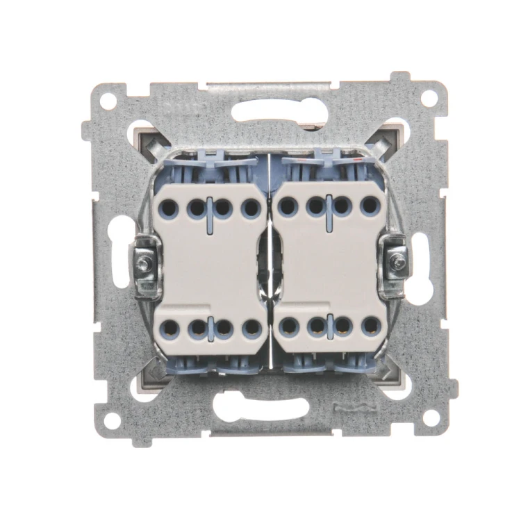 Łącznik krzyżowy podwójny z podświetleniem LED Simon 54 DW7/2L.01/46 Kontakt-Simon brąz mat, metalizowany