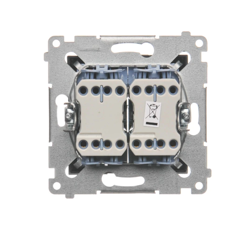 Łącznik krzyżowy podwójny z podświetleniem LED Simon 54 DW7/2L.01/48 Kontakt-Simon antracyt, metalizowany