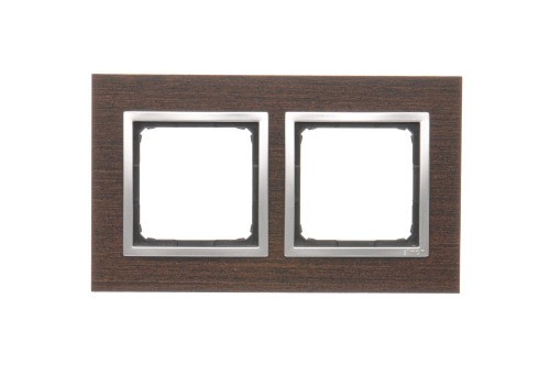 Ramka 2- krotna drewniana Simon 54 Nature DRN2/84 Kontakt-Simon srebrne wenge
