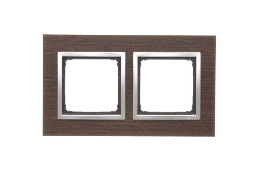 Ramka 2- krotna drewniana Simon 54 Nature DRN2/84 Kontakt-Simon srebrne wenge