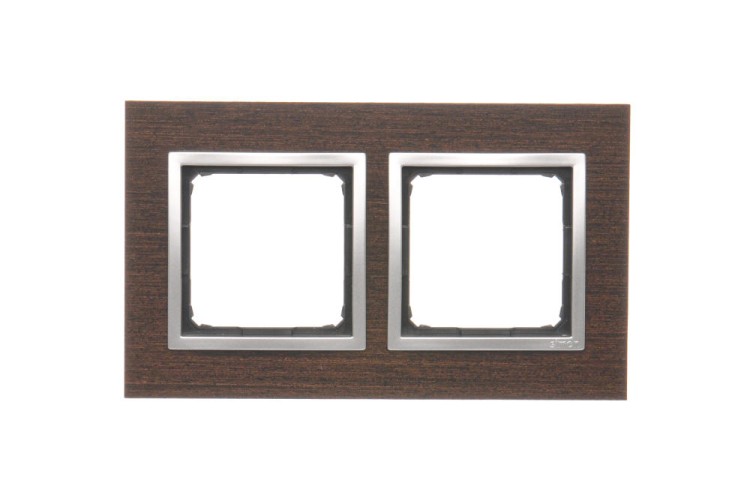 Ramka 2- krotna drewniana Simon 54 Nature DRN2/84 Kontakt-Simon srebrne wenge