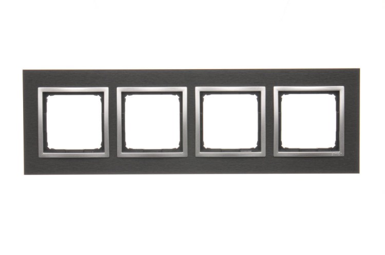 Ramka 4- krotna metalowa Simon 54 Nature DRN4/78 Kontakt-Simon inox yin