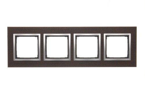 Ramka 4- krotna drewniana Simon 54 Nature DRN4/84 Kontakt-Simon srebrne wenge