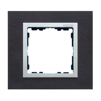 Ramka 1- krotna metalowa Simon 82 Nature 82917-38 Kontakt-Simon inox czarny / aluminium